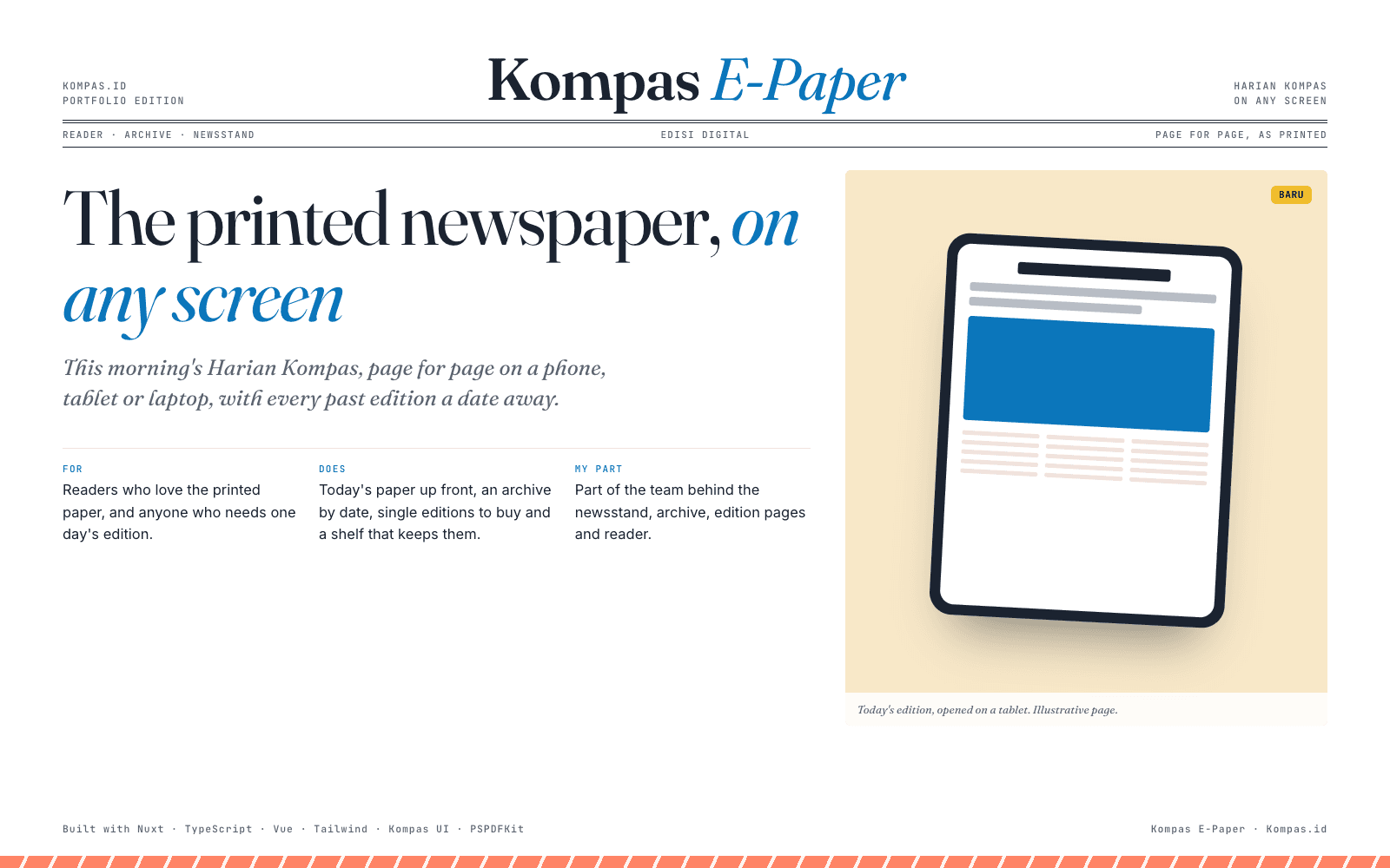 Kompas E-Paper: The printed newspaper, on any screen
